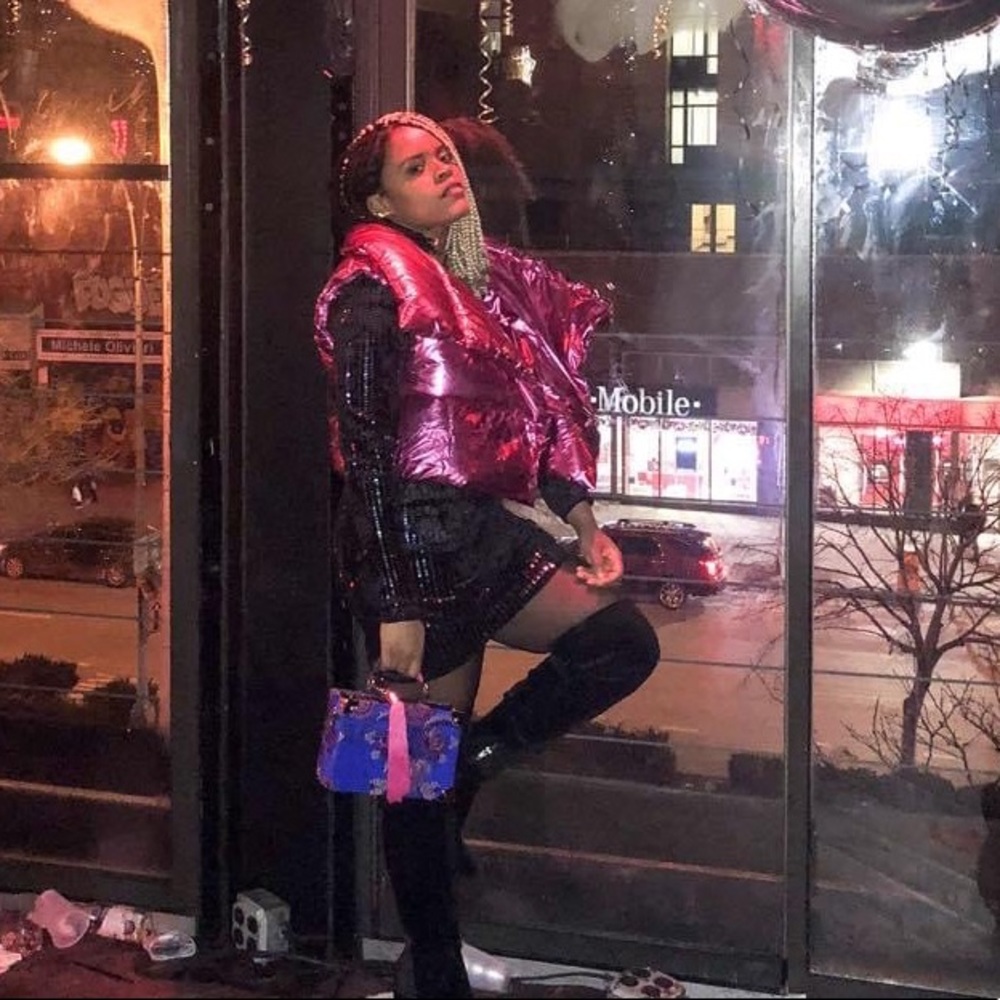 Sequin Long sleeve mini dress